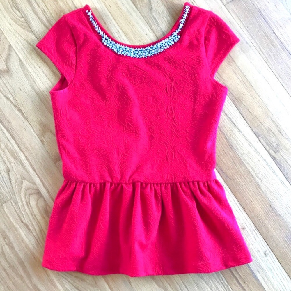 Boutique Red Party Top
